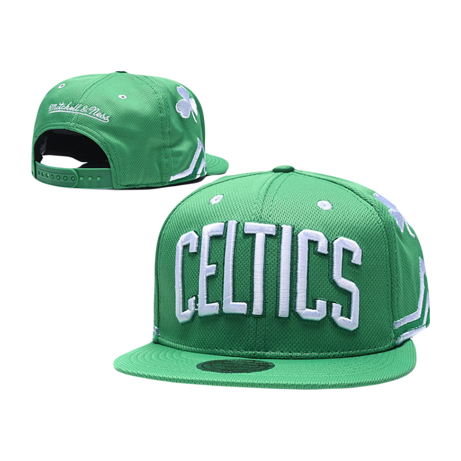 Boston Celtics NBA Team Shorts Mitchell & Ness Snapback Hat - Green