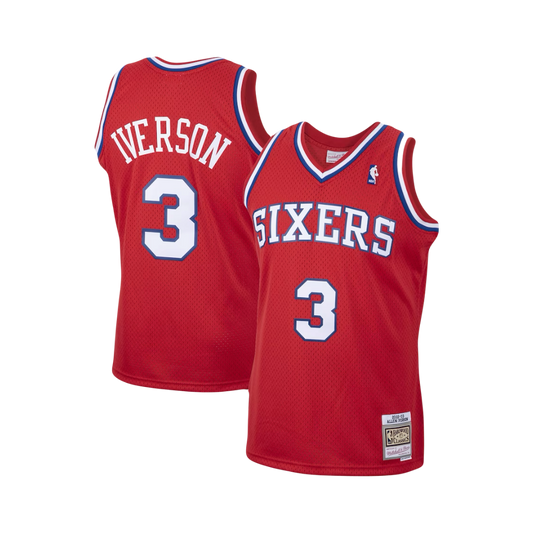 Allen Iverson Philadelphia 76ers Mitchell & Ness 2001/02 NBA Hardwood Classics Red Swingman Jersey