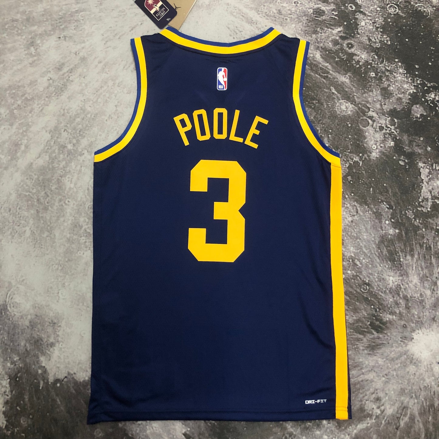 Jordan Poole Michigan Style Golden State Warriors Jordan Brand Navy Swingman Jersey - Statement Edition