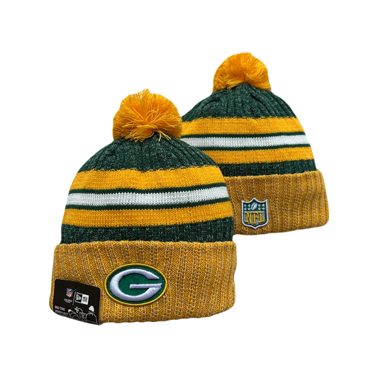 Green Bay Packers Team Sleeves NFL New Era Knit Beanie