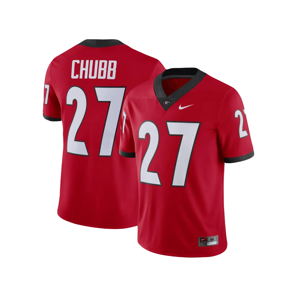 Georgia Bulldogs Nick Chubb NCAA College Football Home Jersey - Red