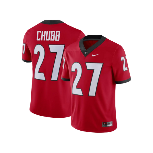 Georgia Bulldogs Nick Chubb NCAA College Football Home Jersey - Red
