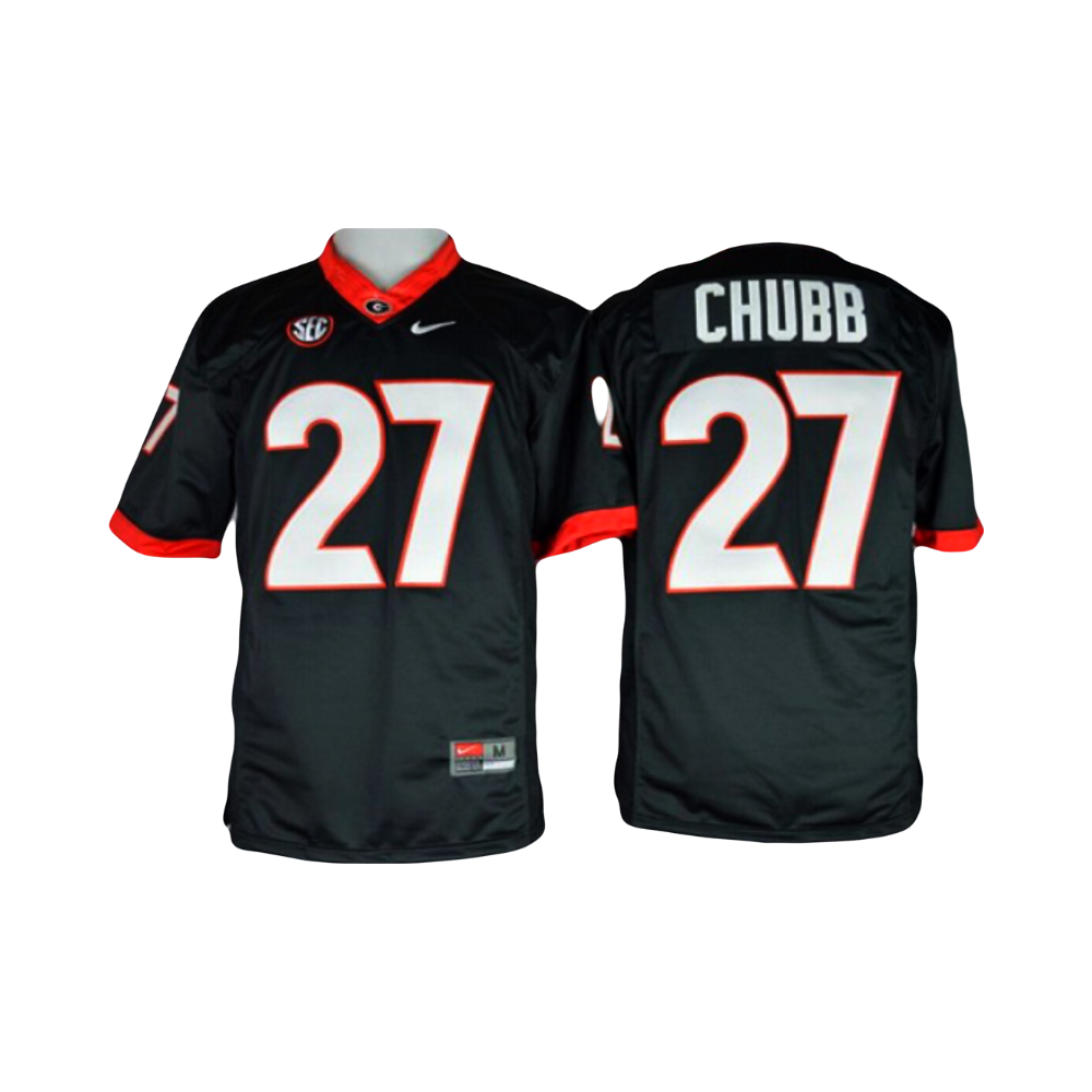 Georgia Bulldogs Nick Chubb Nike Alternate NCAA Classic Black Jersey