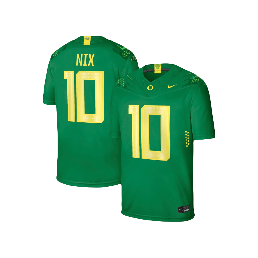 Bo Nix Oregon Ducks 2023/24 Nike NCAA College Football Jersey - Green & Yellow