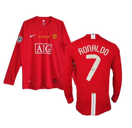 Cristiano Ronaldo Manchester United 2007/08 UEFA Champions League Final Authentic Nike On-Field Player Version Jersey - Red
