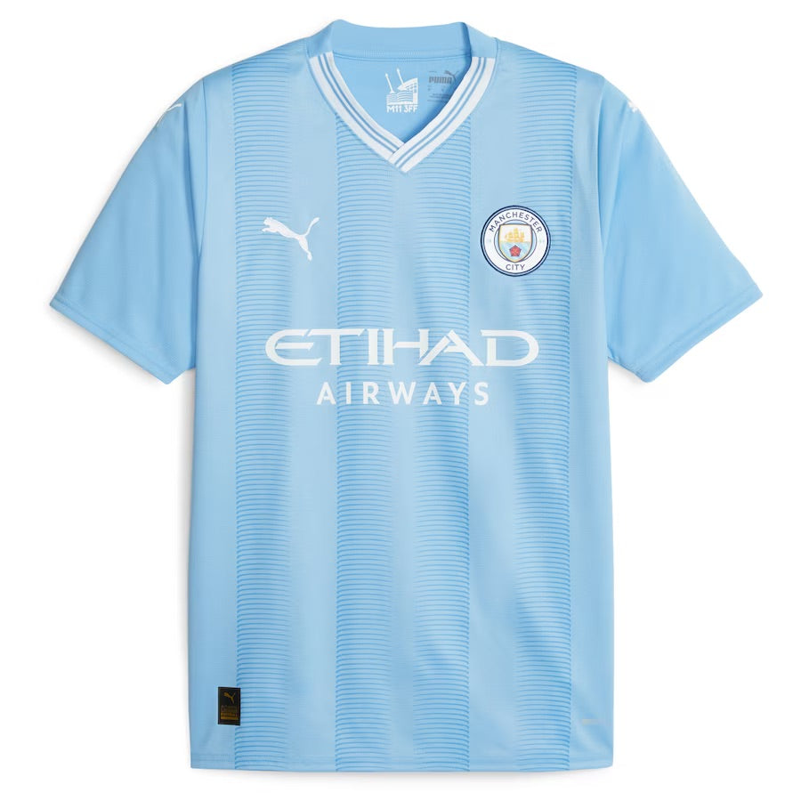 Manchester City 2023/24 Home Kit Authentic On-Field Puma Player Version Jersey - Sky Blue