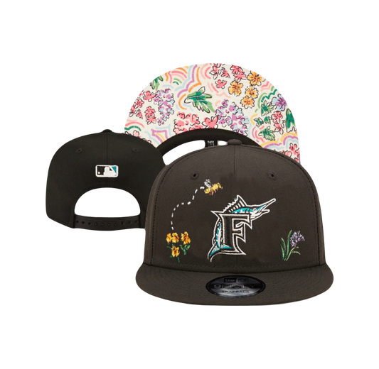 Miami Marlins MLB New Era  ‘Florida Floral’ Classic Snapback Hat