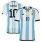Lionel Messi Argentina National Team Adidas 2022 World Cup Qatar Champions Player Jersey - White & Striped Sky Blue
