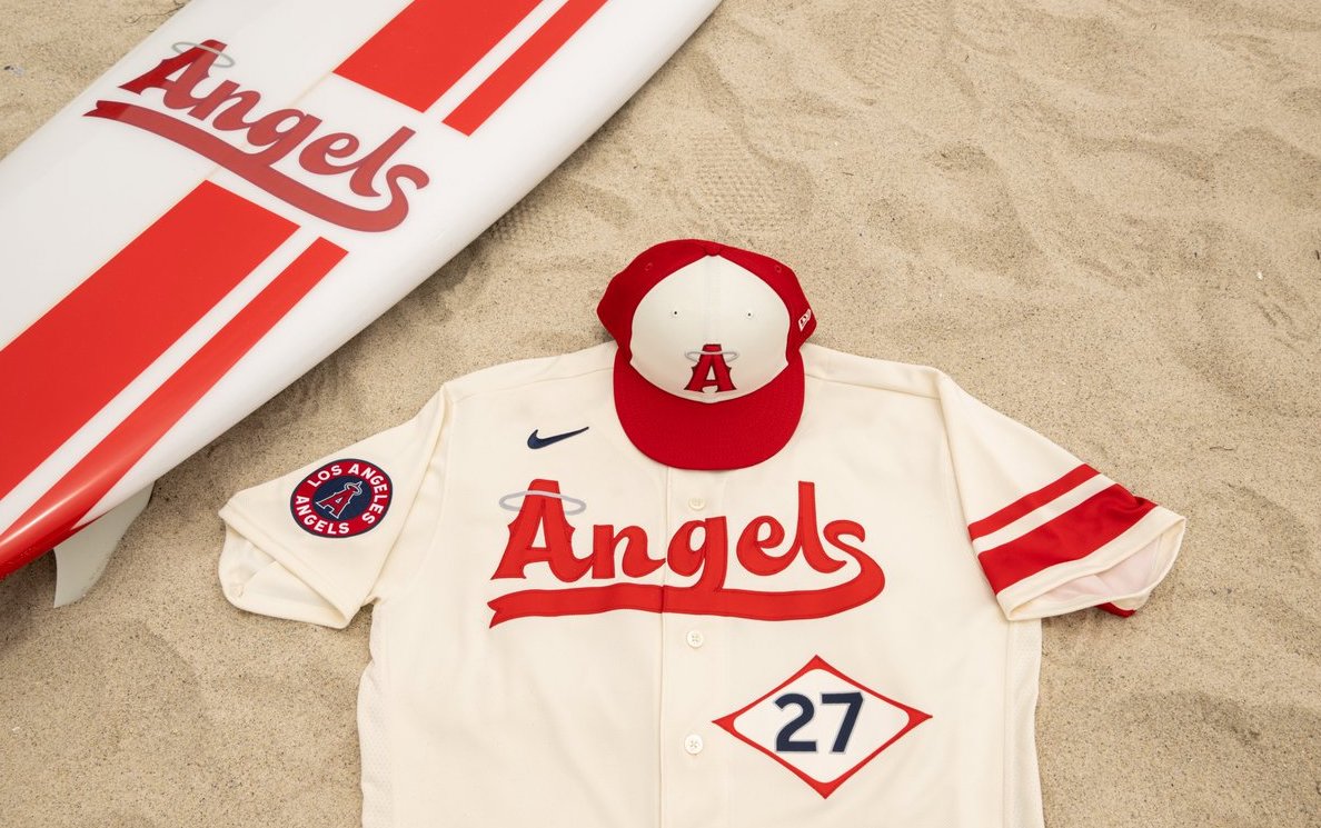 Los Angeles Angels Mike Trout  Nike Cream 2022 MLB City Connect Player Jersey