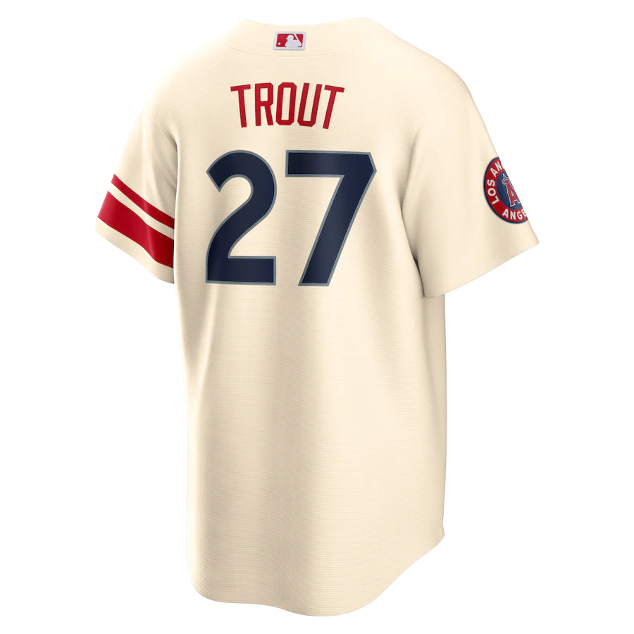 Los Angeles Angels Mike Trout  Nike Cream 2022 MLB City Connect Player Jersey