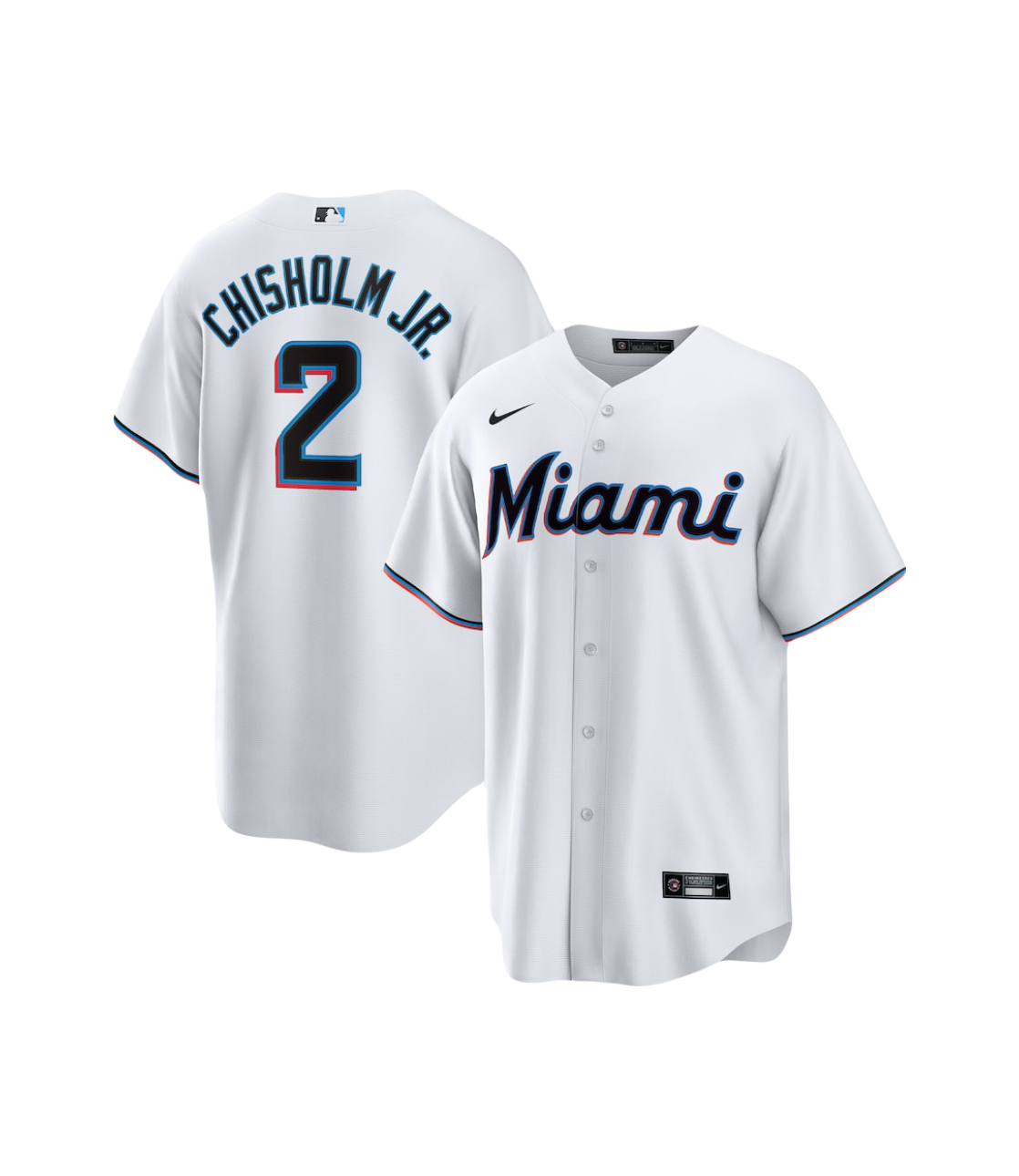 Jazz Chisholm Jr. Miami Marlins MLB Nike White Home Jersey