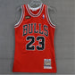 Michael Jordan Chicago Bulls 1997-98 NBA Finals Classic Iconic Road Mitchell & Ness Jersey - Red