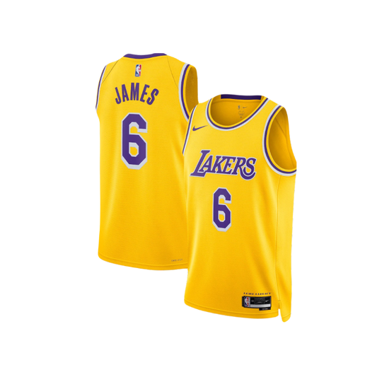 LeBron James Los Angeles Lakers Nike Gold Swingman Jersey - Icon Edition