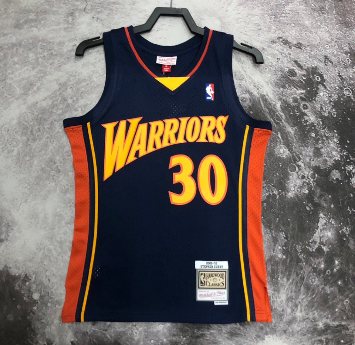 Golden State Warriors Stephen Curry NBA Mitchell & Ness 2009-10 Hardwood Classics Rookie Blue Jersey