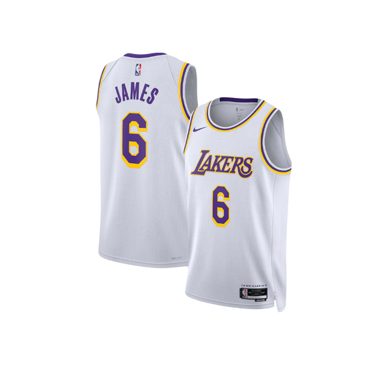 LeBron James Los Angeles Lakers White 2022/23 Swingman Association Jersey -White
