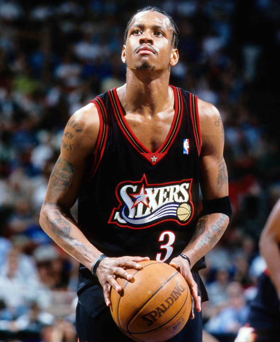 Philadelphia 76ers Allen Iverson NBA 2001-2002 Mitchell & Ness Black Jersey