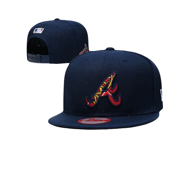 Atlanta Braves MLB New Era Iconic SnapBack Hat- Navy