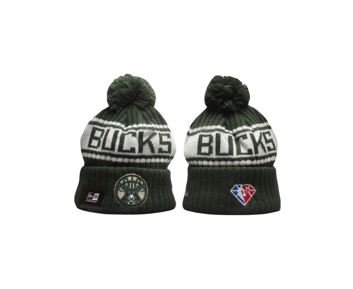 Milwaukee Bucks NBA 75th Year New Era Knit Beanie