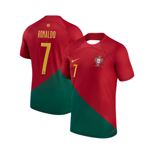Cristiano Ronaldo Portugal National Team 2022 Authentic Nike Replican Fan Version Home Jersey - Red