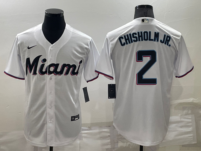 Jazz Chisholm Jr. Miami Marlins MLB Nike White Home Jersey