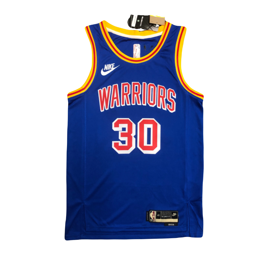 Men's Golden State Warriors Stephen Curry #30 Blue 2021-22 75th Anniversary  Jersey - Classic Edition