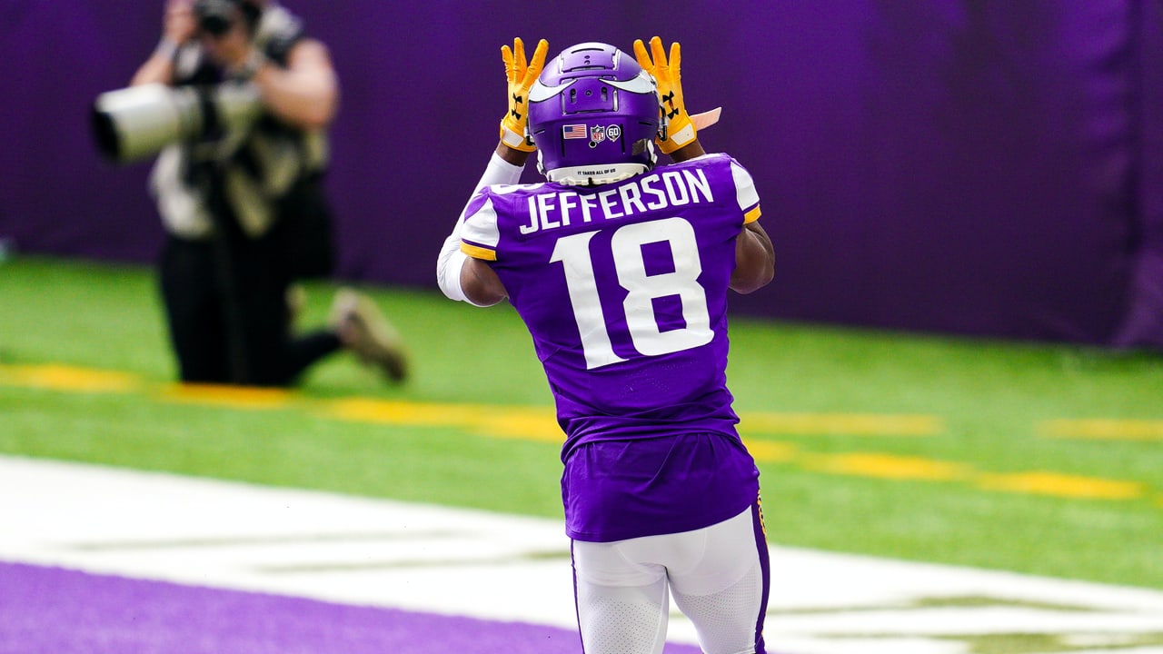 Justin Jefferson Minnesota Vikings Limited Stitched Home Jersey -Purple