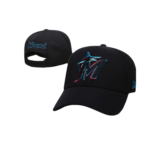 Miami Marlins MLB New Era Adjustable Baseball Cap